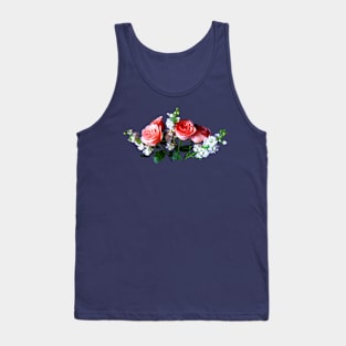 Pink Roses and Snapdragons Tank Top